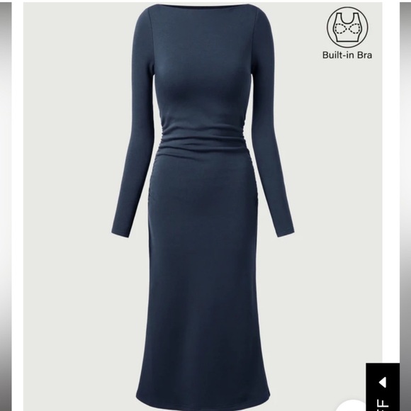 OGL Dresses & Skirts - OGL- Ruched Long Sleeve Sheath Dress